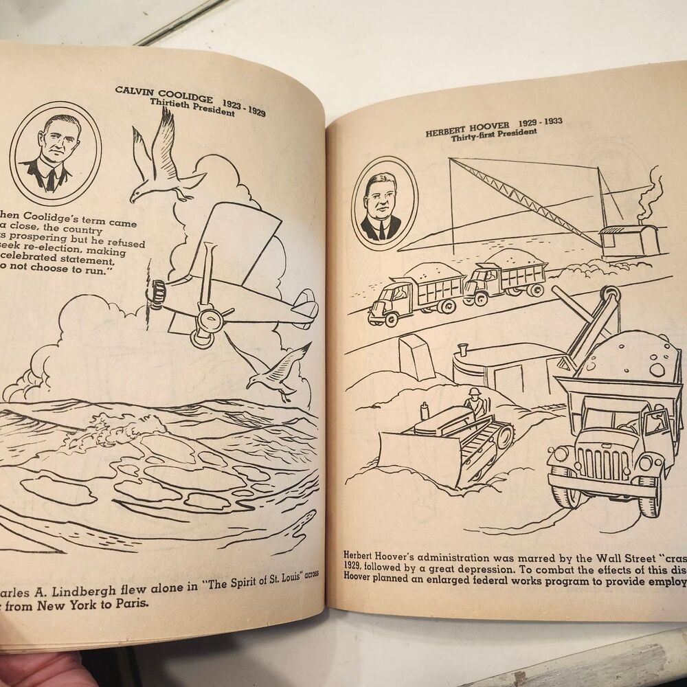 Presidents of the United States to Color Book 1969 Saalfield Mr. Peanut History - Picture 6 of 8
